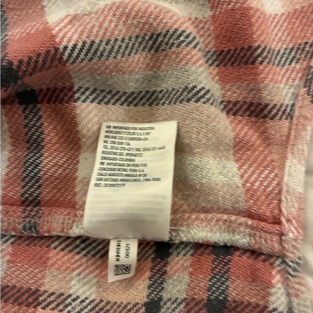 American Eagle Outfitters Pink, Black and Cream Plaid Shirt - Picture 6 of 8